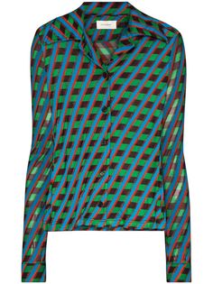 Wales Bonner рубашка Mambo с геометричным принтом