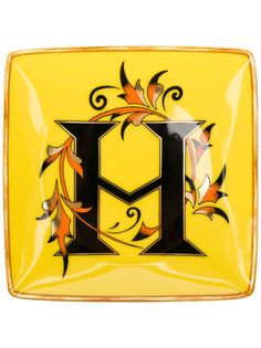 Versace Home тарелка Holiday Alphabet с принтом H