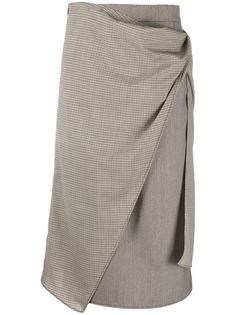 Ports 1961 юбка прямого кроя с клетчатой вставкой