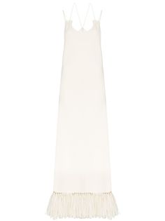 Jil Sander платье макси с бахромой