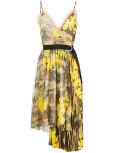 Ermanno Ermanno платье асимметричного кроя с камуфляжным принтом