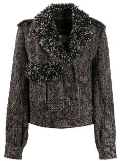 Chanel Pre-Owned укороченный пиджак с бахромой