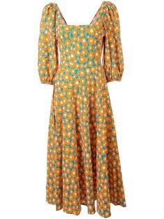 STAUD платье с цветочным принтом