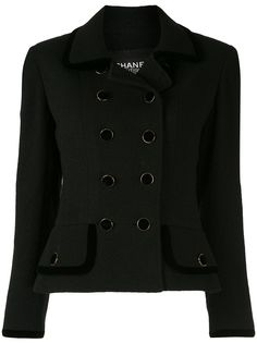 Chanel Pre-Owned приталенный двубортный пиджак