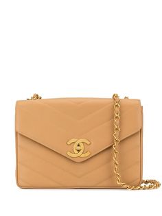 Chanel Pre-Owned стеганая сумка на плечо Jumbo 1995-го года с узором шеврон
