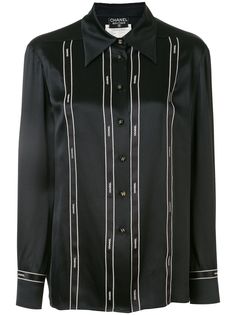 Chanel Pre-Owned рубашка 1994-го года с логотипом CC и бантом