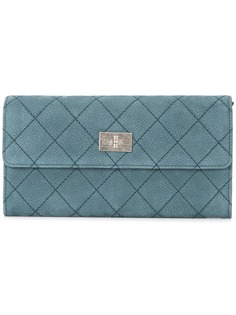 Chanel Pre-Owned стеганый кошелек с логотипом