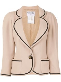 Chanel Pre-Owned жакет с длинными рукавами и логотипом CC
