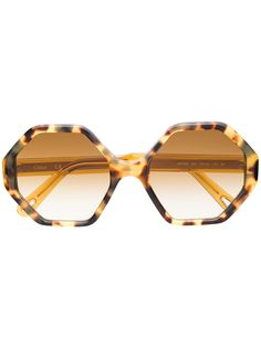 Chloé Eyewear солнцезащитные очки в восьмиугольной оправе