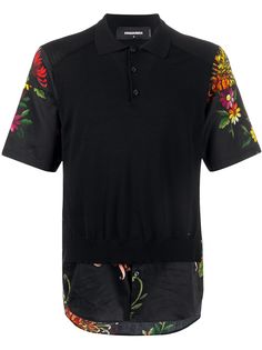 Dsquared2 многослойная рубашка поло с цветочным принтом