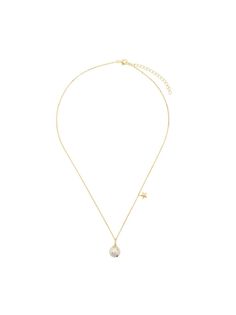 Eshvi star and moon pearl pendant necklace