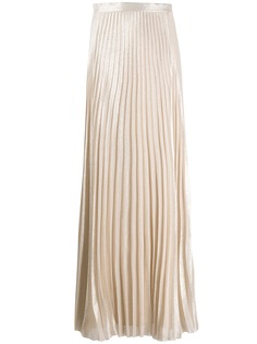 Max Mara длинная плиссированная юбка из ткани ламе