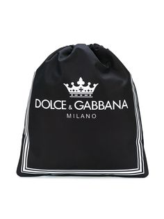 Dolce & Gabbana Kids рюкзак со шнурком и принтом логотипа