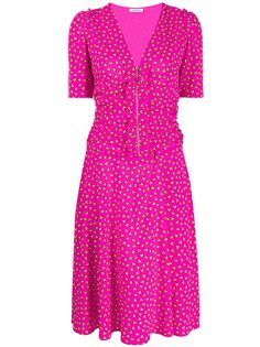 P.A.R.O.S.H. платье миди с оборками и принтом