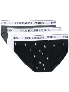 Polo Ralph Lauren комплект из трех трусов-брифов с логотипом