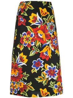 Carolina Herrera юбка-карандаш с цветочным принтом