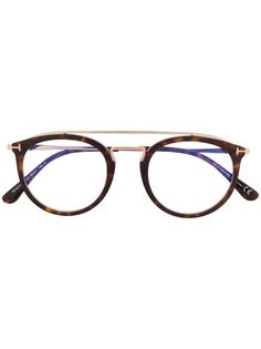 Tom Ford Eyewear очки в овальной оправе черепаховой расцветки