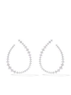 AS29 серьги-кольца Swing из белого золота с бриллиантами