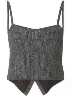 Vera Wang herringbone corset tank top