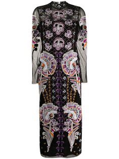 Temperley London платье миди с вышивкой