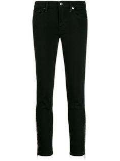 7 For All Mankind джинсы с заклепками и бахромой