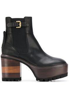 See by Chloé ботинки на блочном каблуке и платформе