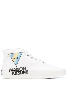 Maison Kitsuné высокие кеды с логотипом