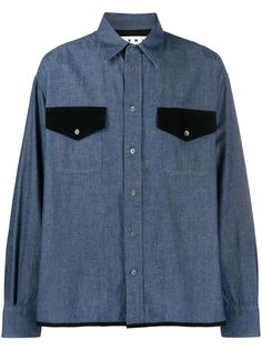 Marni джинсовая рубашка в стиле вестерн