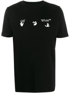 Off-White футболка с круглым вырезом и логотипом