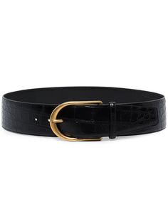 Saint Laurent ремень с тиснением под кожу крокодила
