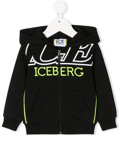 Iceberg Kids толстовка на молнии с капюшоном и вышитым логотипом