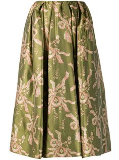 Simone Rocha расклешенная юбка с принтом