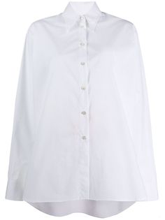 Mm6 Maison Margiela рубашка с асимметричным подолом
