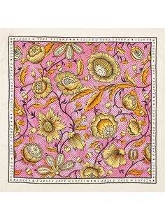 Gucci шейный платок с акварельным цветочным принтом