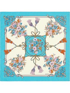 Gucci шарф с цветочным принтом