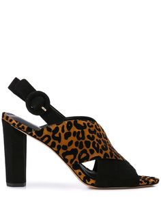 DVF Diane von Furstenberg мюли с леопардовым принтом
