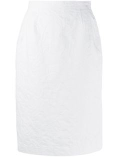LANVIN Pre-Owned жаккардовая юбка прямого кроя 1980-х годов