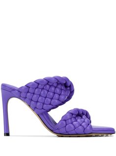 Bottega Veneta плетеные мюли на каблуке