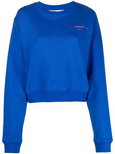 Off-White свитер с контрастным вышитым логотипом