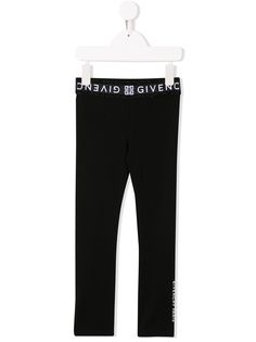 Givenchy Kids легинсы с логотипом на поясе