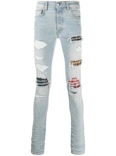 AMIRI многослойные джинсы кроя слим с эффектом потертости