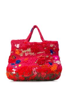 Daniela Gregis floral knitted tote