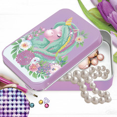 Алмазная вышивка на шкатулке Арт Узор