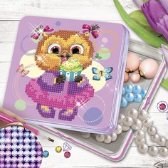 Алмазная вышивка на шкатулке 14*13,6 см Арт Узор