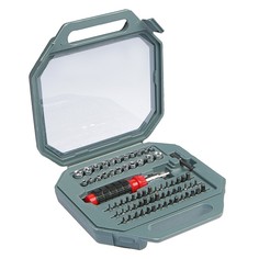 Отвертка реверсивная tundra, с набором бит и головок в кейсе, 69 предметов