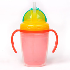 Поильник-стакан 2 в 1 с трубочкой, 230 мл, от 9 мес., цвета микс Крошка Я
