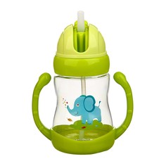 Поильник с трубочкой детский, 350 мл, от 9 мес., цвета микс Крошка Я