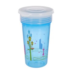 Тренировочный поильник-стакан 2 в 1, непроливайка 360 градусов, 320 мл, от 12 мес., цвет голубой Крошка Я