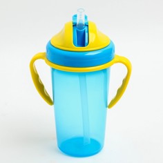 Поильник детский с трубочкой, 250 мл, от 9 мес., цвета микс Mum&Baby