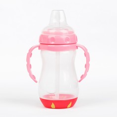 Поильник с трубочкой, термочувствительное дно, 270 мл, от 5 мес., цвета микс Крошка Я